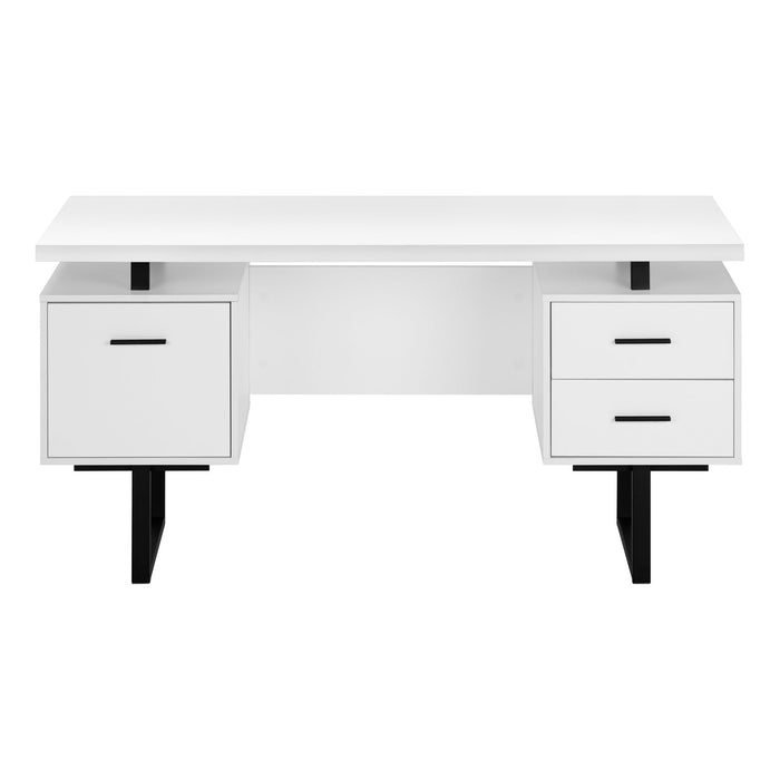 Computer Desk For Home Office, Laptop, Left, Right Set - Up, Storage Drawers, Contemporary & Modern