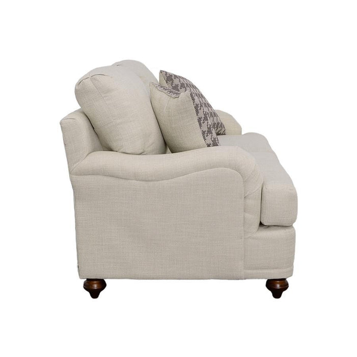 Glenn - Cushion Back Loveseat - Light Gray