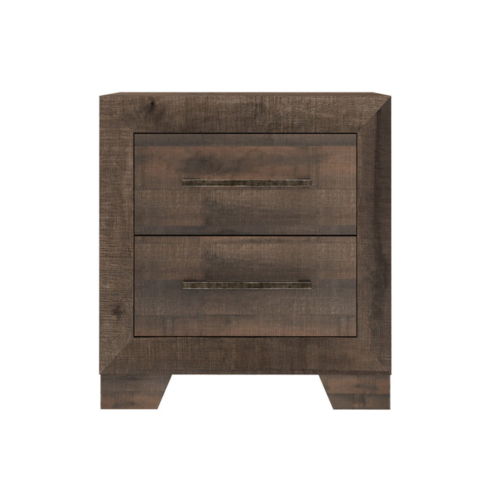 Plinz - 2 Drawer Nightstand - Brown