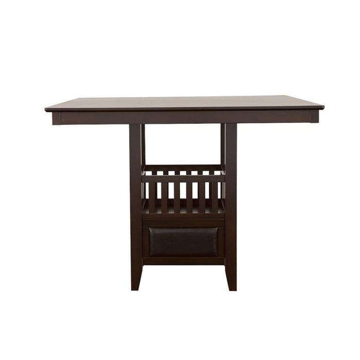 Jaden Collection - Jaden Square Counter Height Table With Storage Espresso