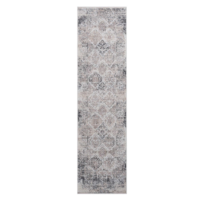 Payas - 2' x 8' Traditional Non-Shedding Living Room Bedroom Dining Home Office Stylish And Stain Resistant Area Rug - Cream / Anthracite