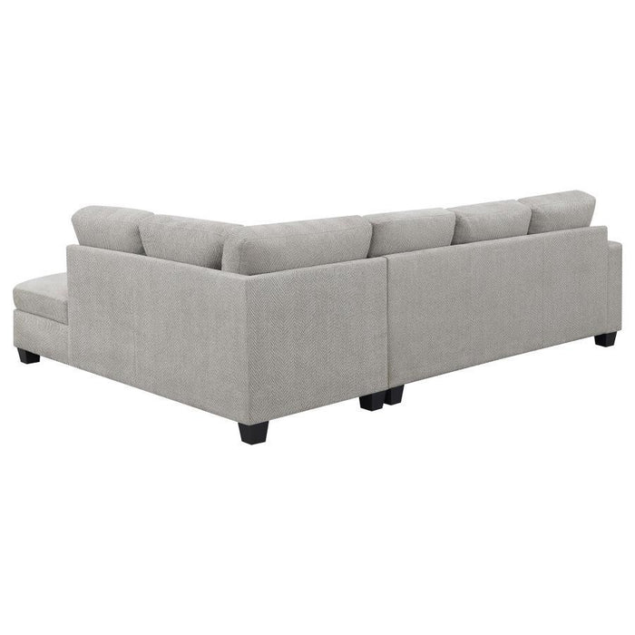 Whitson - Cushion Back Upholstered Sectional - Stone