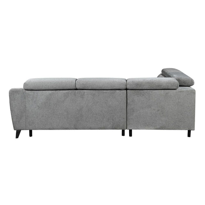 Wrenley - Sectional Sofa With Sleeper & Storage - Gray