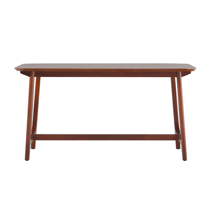 Mid-Century Modern Dining Table With Trestle Base