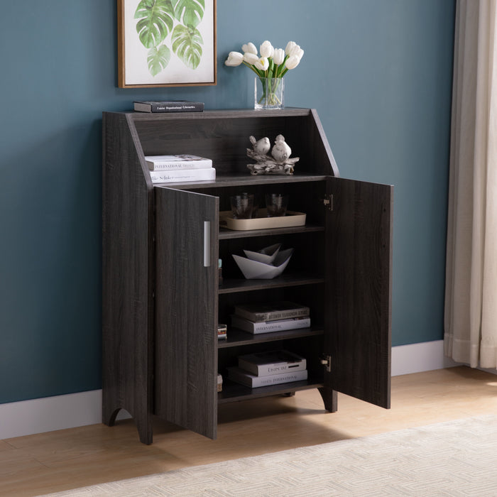 Modern Shoe/Storage Cabinet Two Door With 4 Shelves