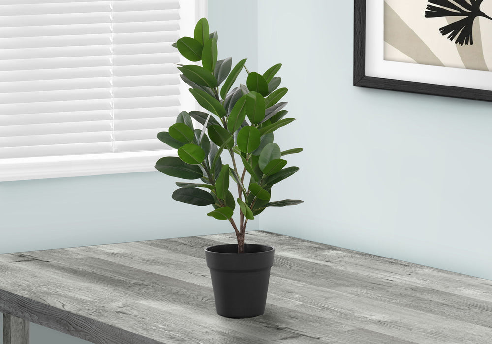 Artificial Plant, 28" Tall, Garcinia Tree, Indoor, Faux, Fake, Floor, Greenery, Potted, Real Touch, Decorative - Green / Black