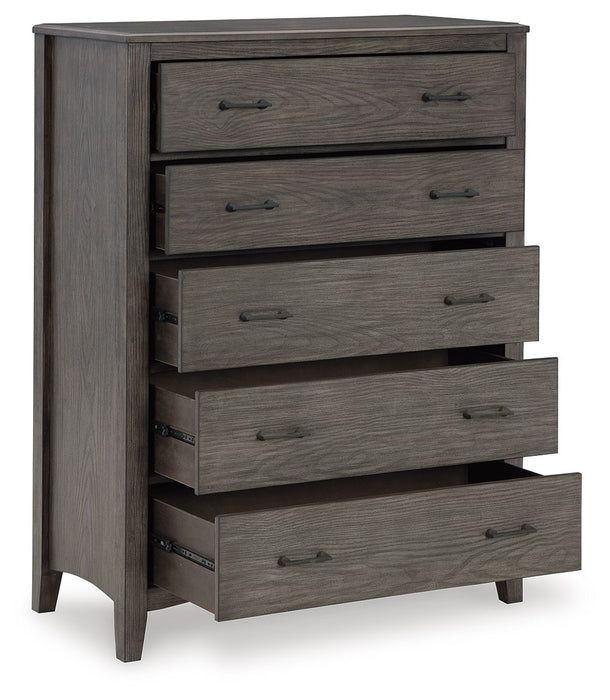 Montillan - Grayish Brown - Five Drawer Chest