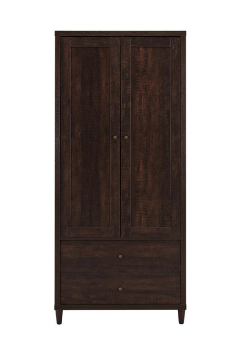 2-door Tall Accent Cabinet Rustic Tobacco