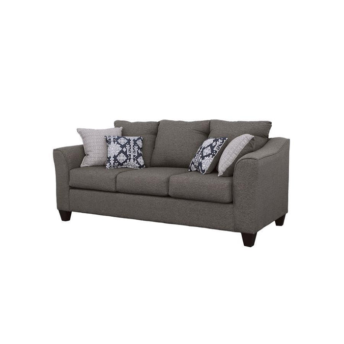 Salizar Collection - Brown - Salizar Flared Arm Sofa Grey