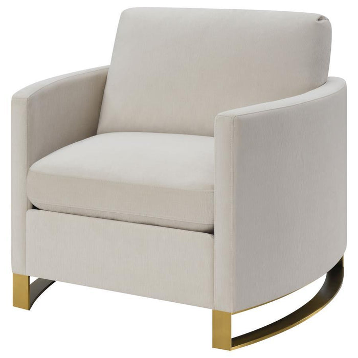 Beige - Corliss Upholstered Arched Arms Chair Beige