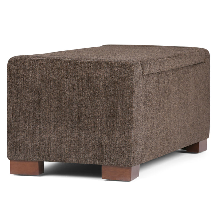 Bretton - Lift Top Storage Ottoman - Deep Umber Brown