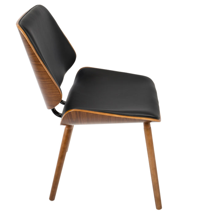 Lombardi - Mid-Century Modern Dining / Chair (Set of 2) - Walnut / Black