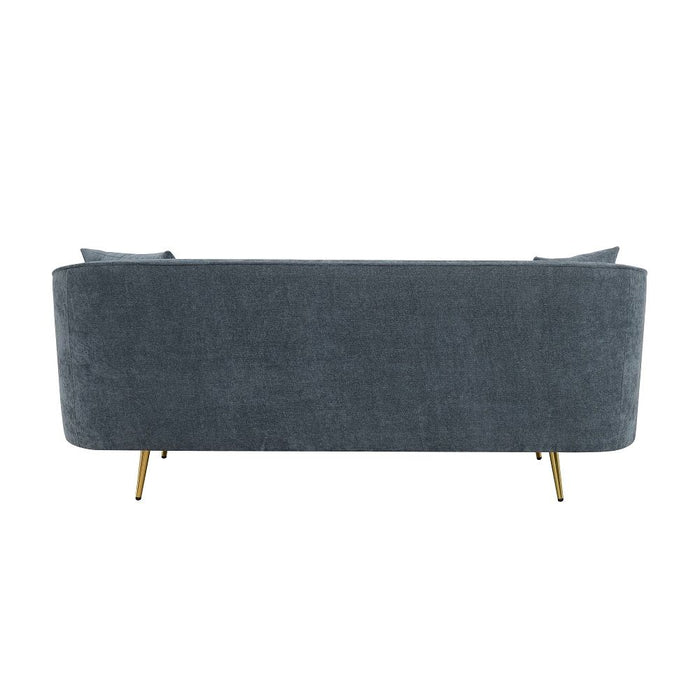 Nakendra - Sofa With 2 Pillows - Cobalt Gray