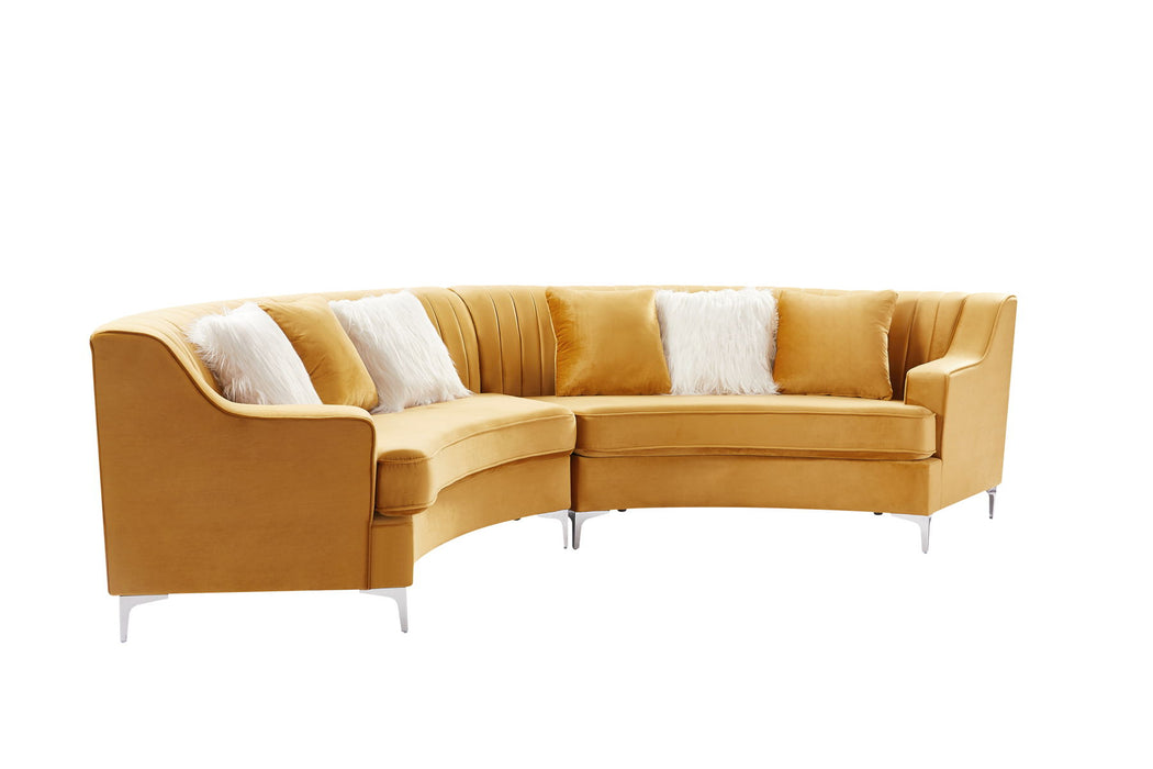 Velvet Curved Sofa