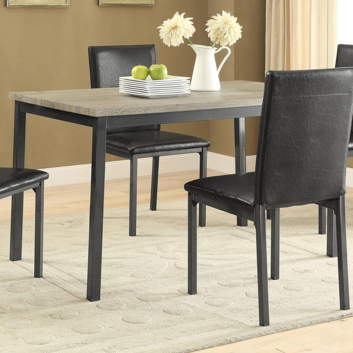 Garza Group - Black - Garza Rectangular Dining Table Black