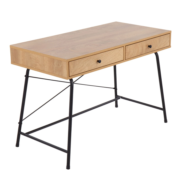 Casper - Industrial Desk - Black / Brown