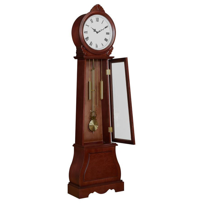 Grandfather Clock With Chime Brown Red