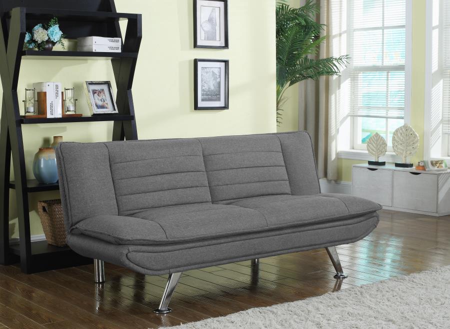 Grey - Julian Upholstered Sofa Bed With Pillow-top Seating Grey