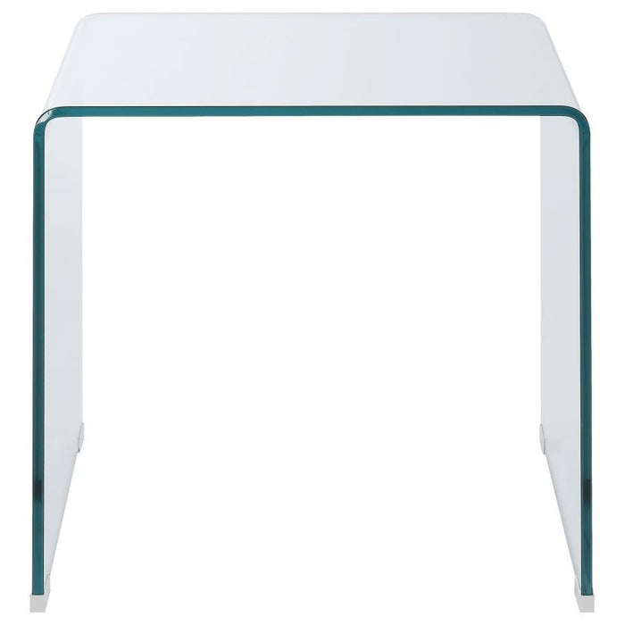 Square End Table Clear