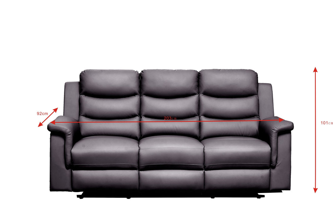 Reclining Sofa With Middle Console Slipcover, Stretch 3 Seat Reclining Sofa Covers - Black