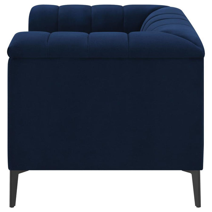 Blue - Chalet Tuxedo Arm Chair Blue