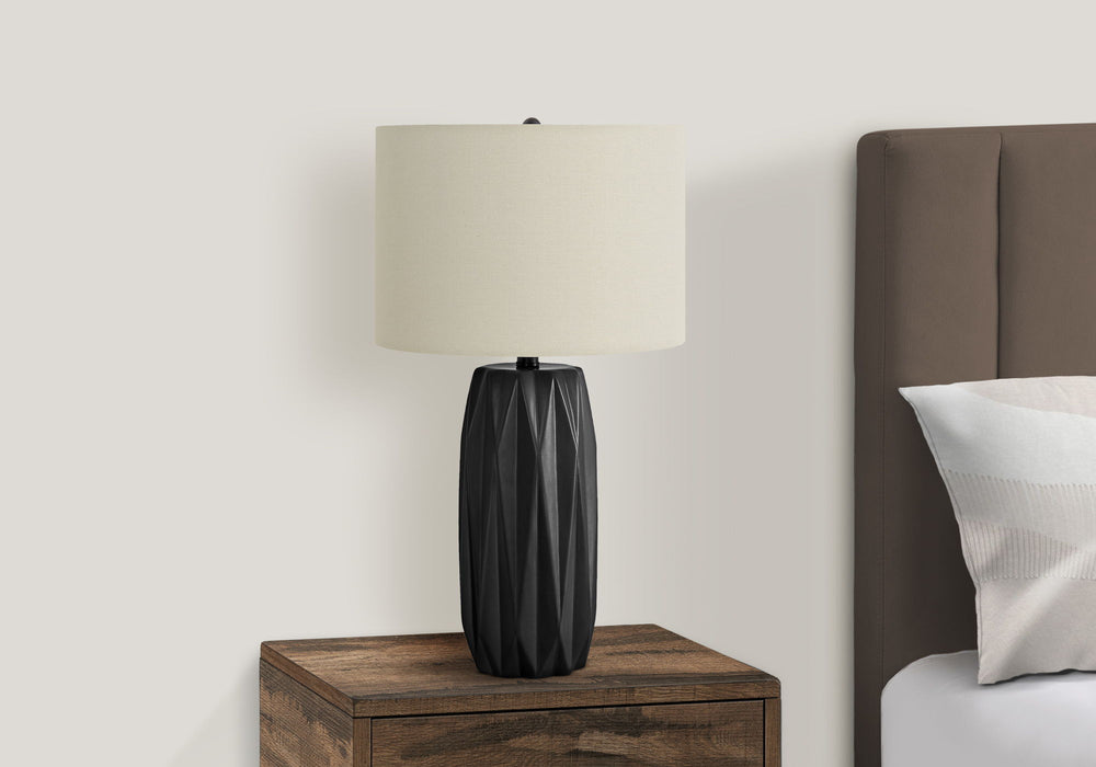 Lighting, Contemporary Table Lamp - Black