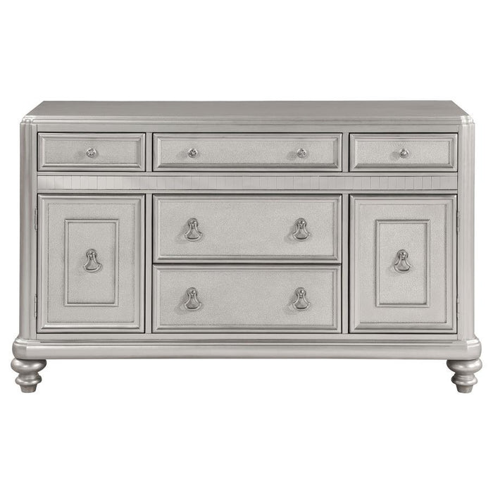 Bling Game Collection - Danette 5-drawer Dining Server Metallic Platinum