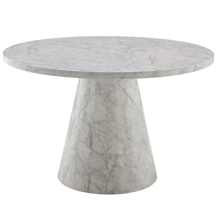 Kacey - Round Dining Table - Engineered Stone Finish