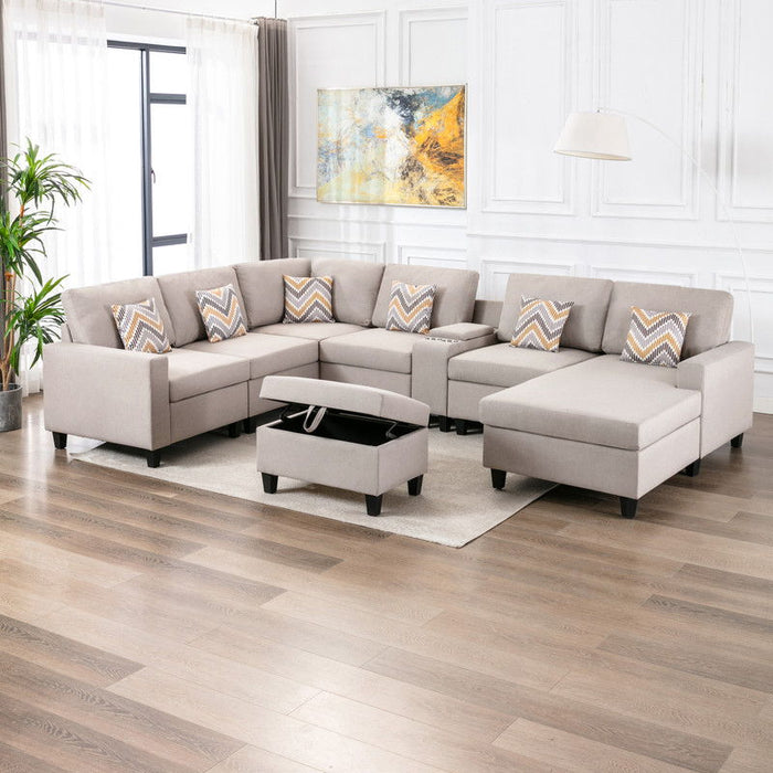 Nolan - 8 Piece Sectional Sofa With Interchangeable Legs