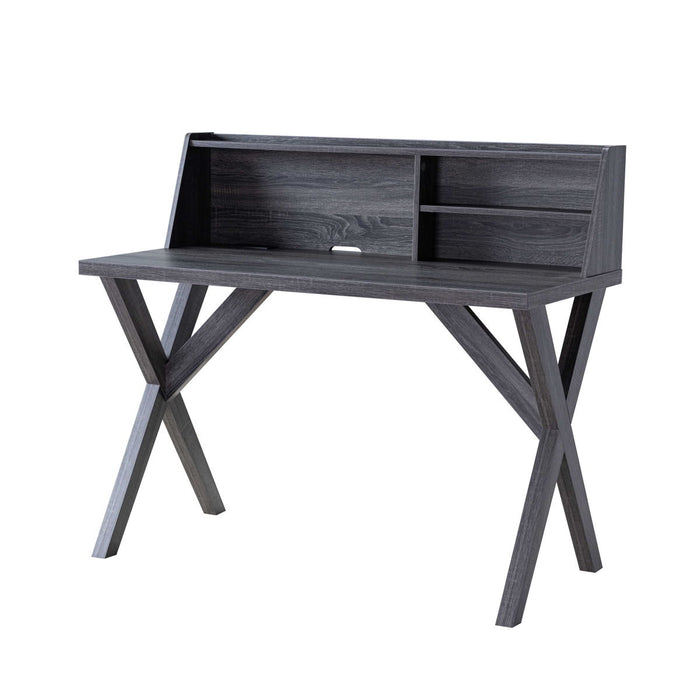 Crosshatch Leg Laptop Desk With USB/Power Outlet