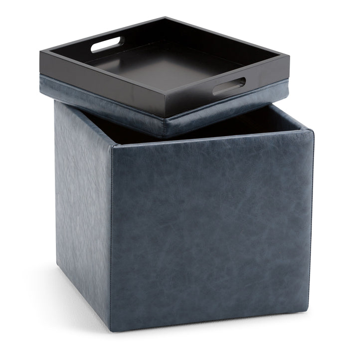 Rockwood - Cube Storage Ottoman with Tray