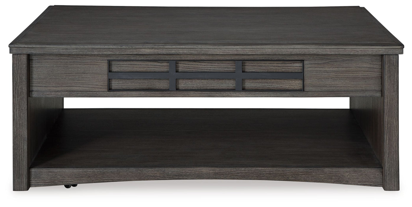 Montillan - Grayish Brown - Lift Top Cocktail Table