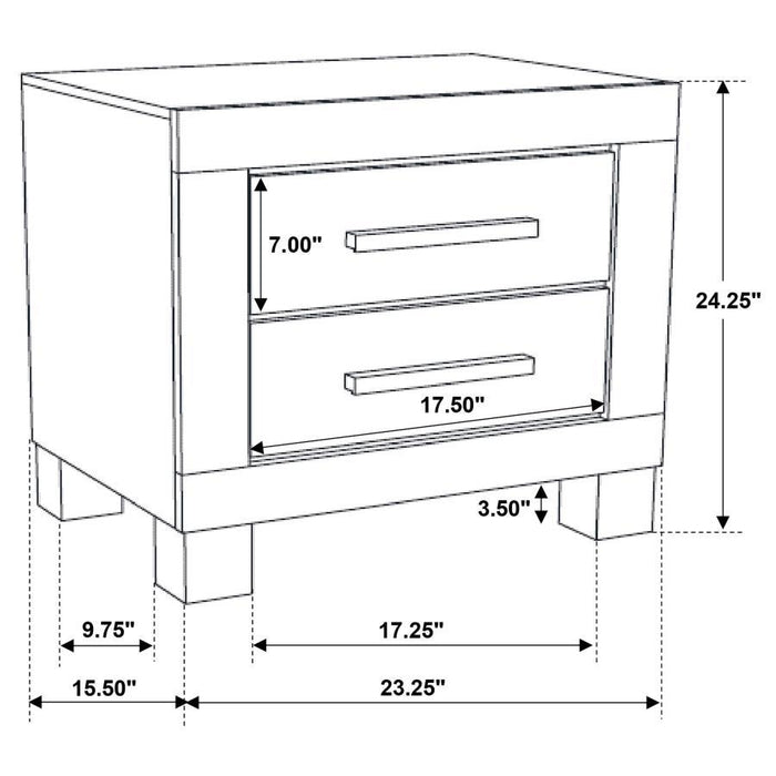 Woodmont Collection - Woodmont 2-drawer Nightstand Rustic Golden Brown