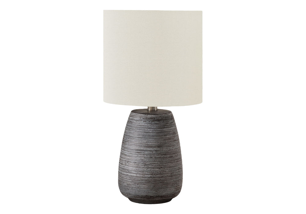 Lighting, Table Lamp, Ceramic, Contemporary - Gray / Cream