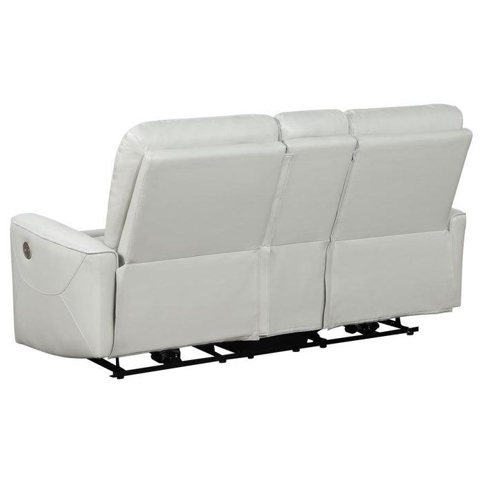 Greenfield - Upholstered Power Reclining Loveseat With Console