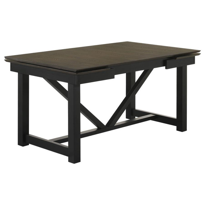 Malia - Rectangular Dining Table With Refractory Extension Leaf - Black