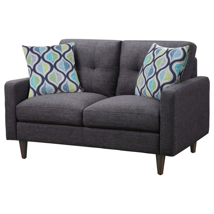 Grey - Watsonville Tufted Back Loveseat Grey