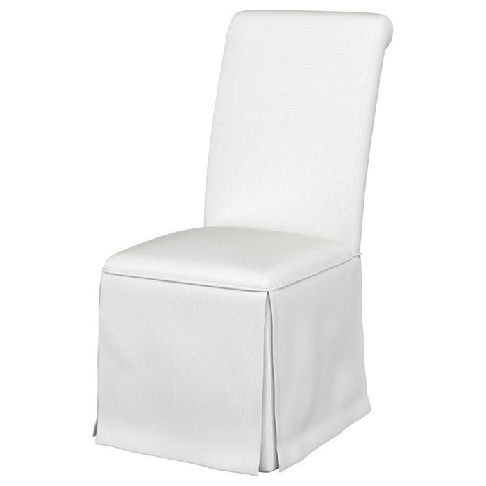 Shawna - Upholstered Skirted Parson Dining Side Chair (Set of 2) - White