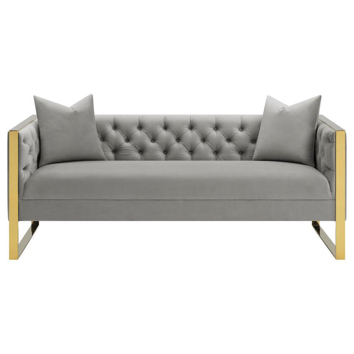 Grey - Eastbrook Tufted Back Sofa Grey