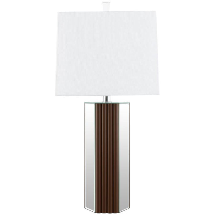 Elena - Square Tapered Mirrored Lamp