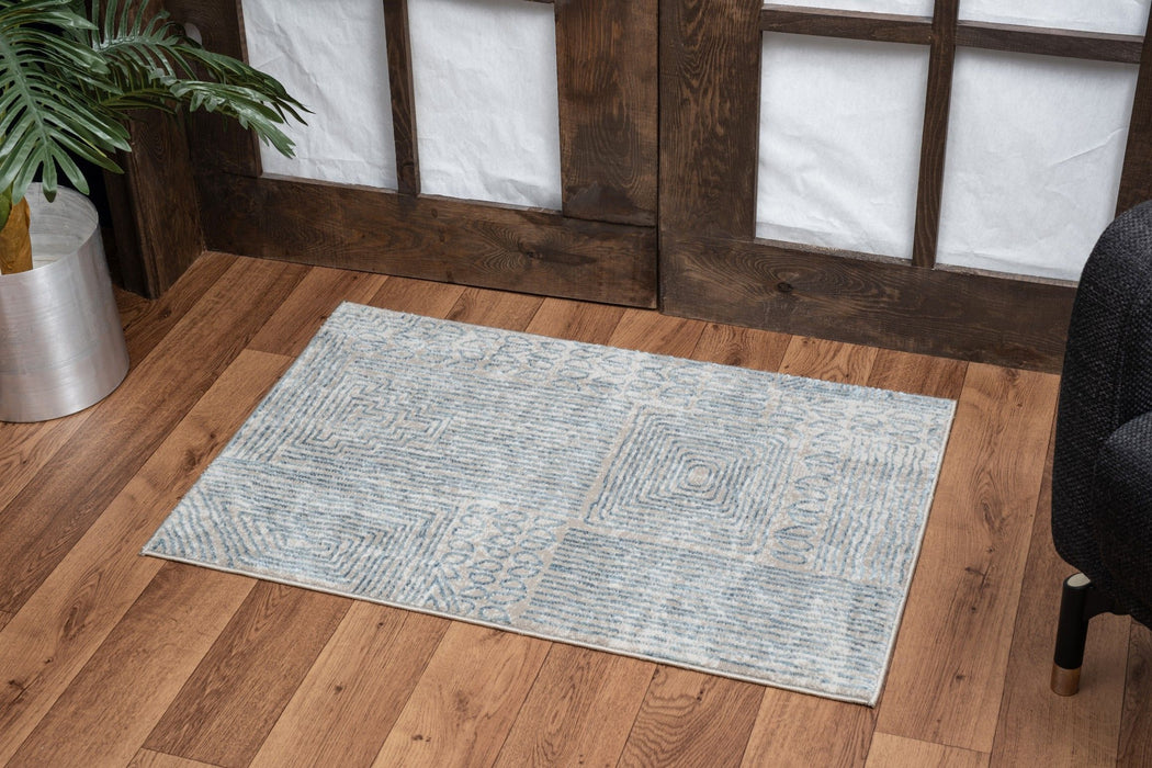 Elegance - GC_CNC6009 Blue 5' x 7' Area Rug