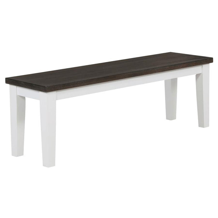 Kingman Collection - Kingman Rectangular Bench Espresso And White