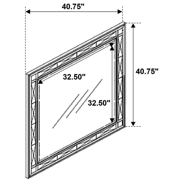 Leighton Collection - Leighton Beveled Mirror Metallic Mercury