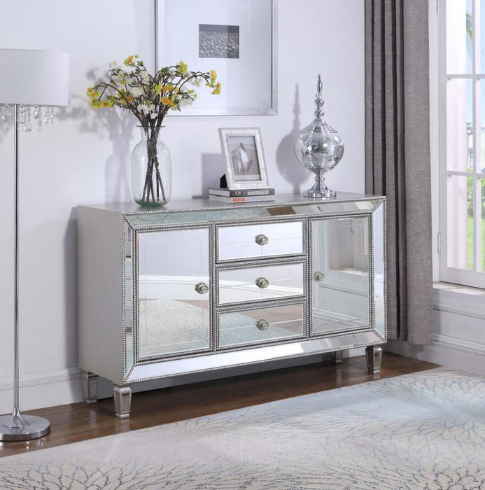 3-drawer Accent Cabinet Silver