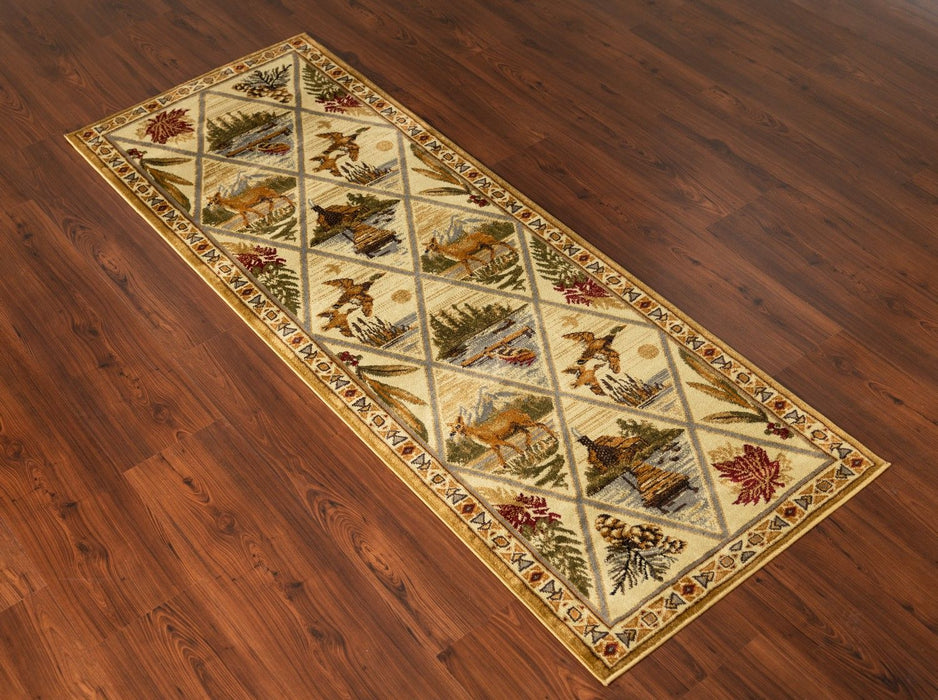 Woodland - GC_RST5202 Cream 5' x 7' Lodge Area Rug