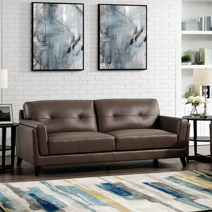 Huntington - Leather Sofa - Dark Granite