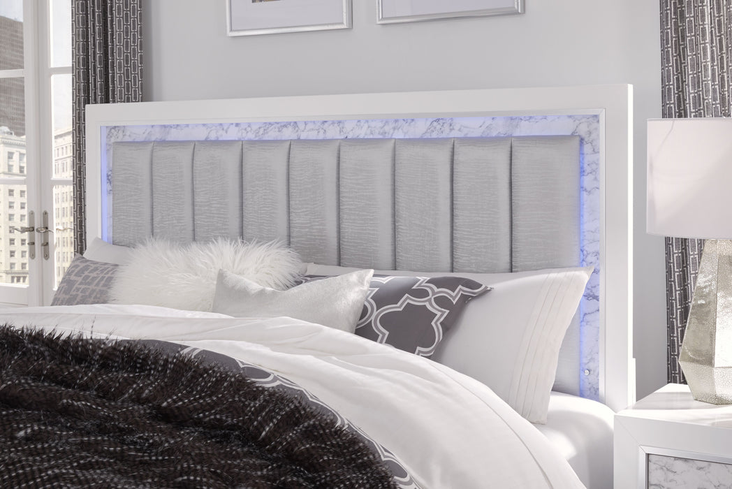 Skye - Marble Full Bed - White