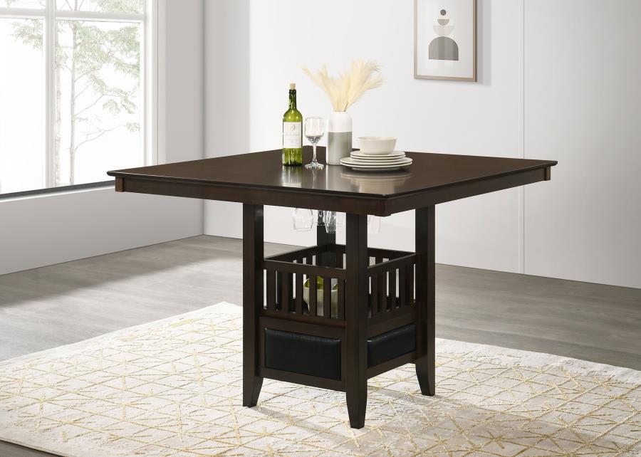 Jaden Collection - Jaden Square Counter Height Table With Storage Espresso