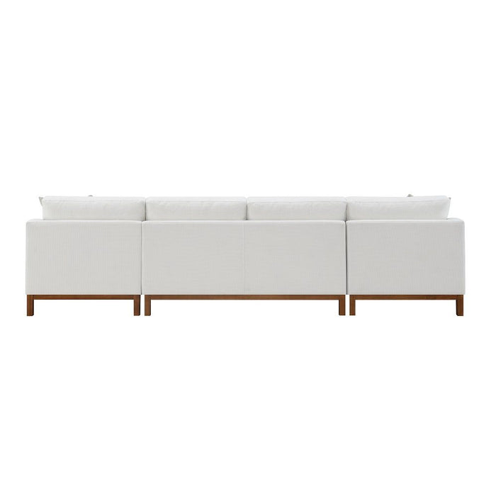 Valiant - Sectional Sofa - Ivory Chenille