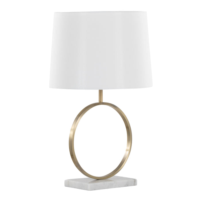 Moon - Contemporary Table Lamp - White / Gold